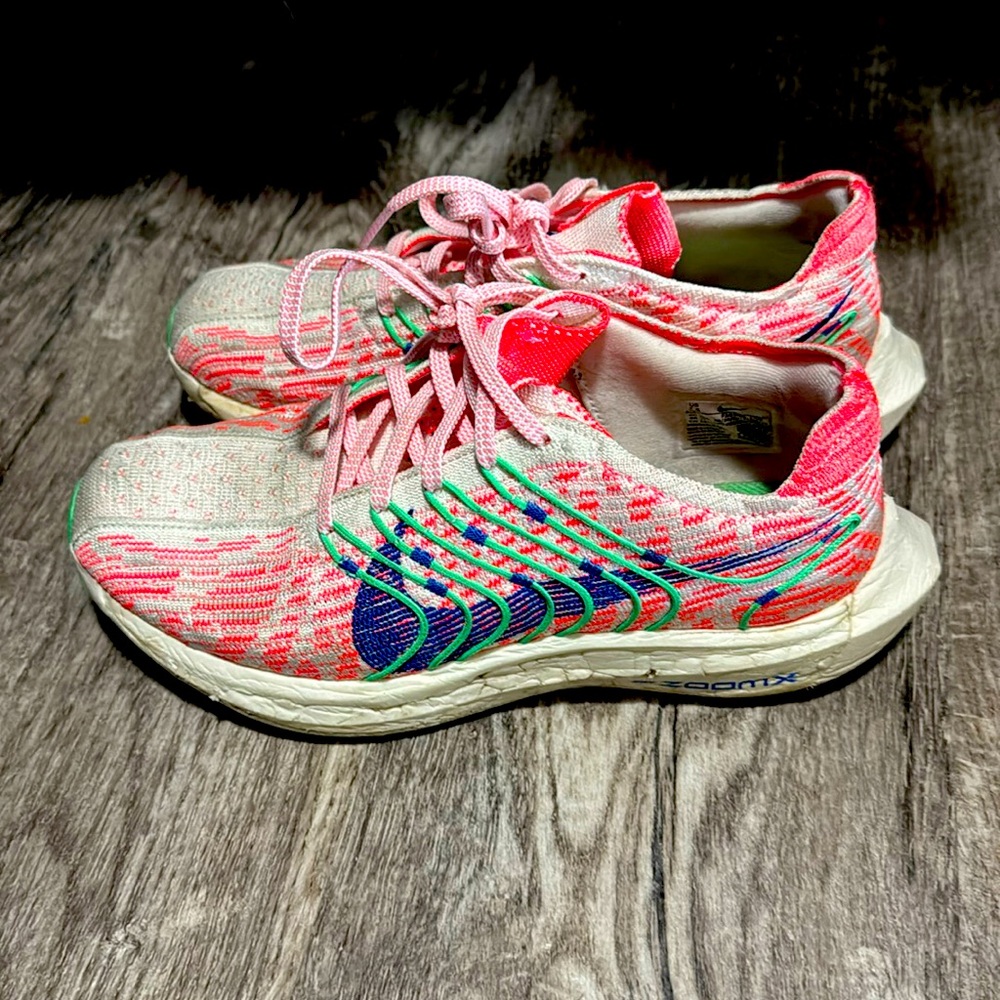 Used Nike Women's Sz 7.5 Pegasus Turbo Zoom X multicolor White Sesame FJ4546-100